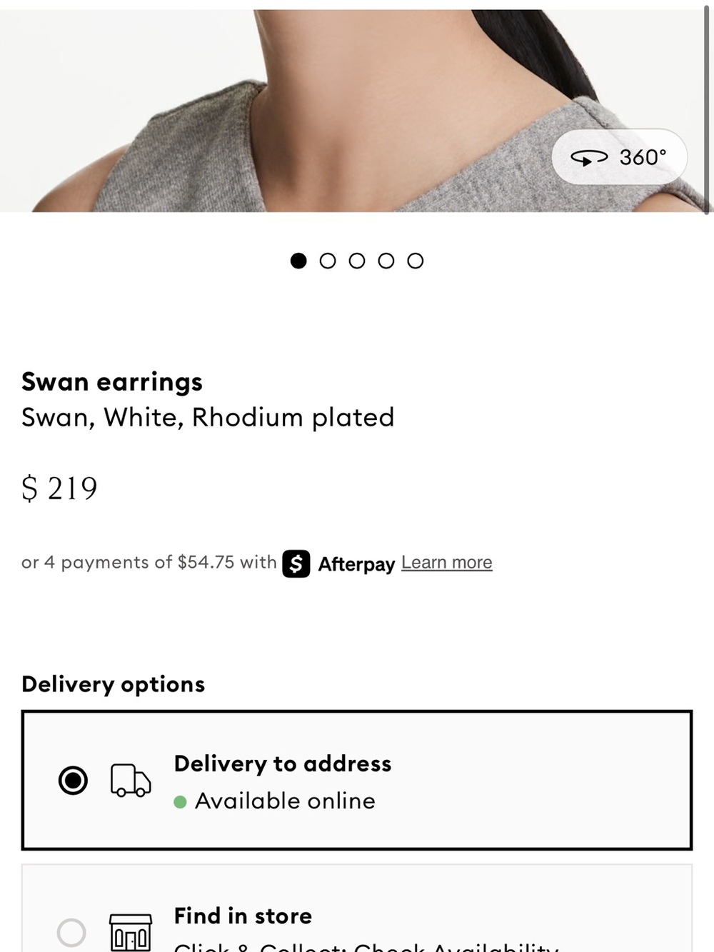 Swarovski Silver Crystal Swan Drop Earrings NIB Retail:$219 Mixed Stones - Picture 7 of 7
